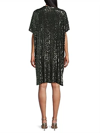 Sequined Caftan Midi-Dress