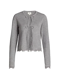 Elaine Wool-Blend Tie Cardigan