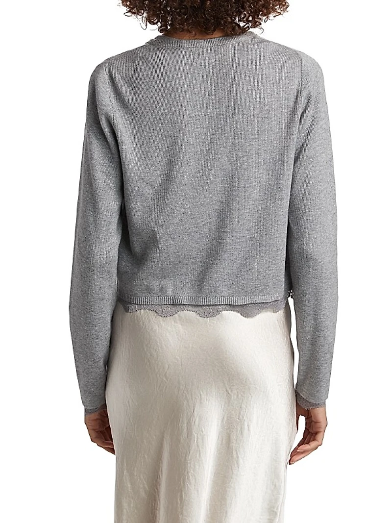 Elaine Wool-Blend Tie Cardigan