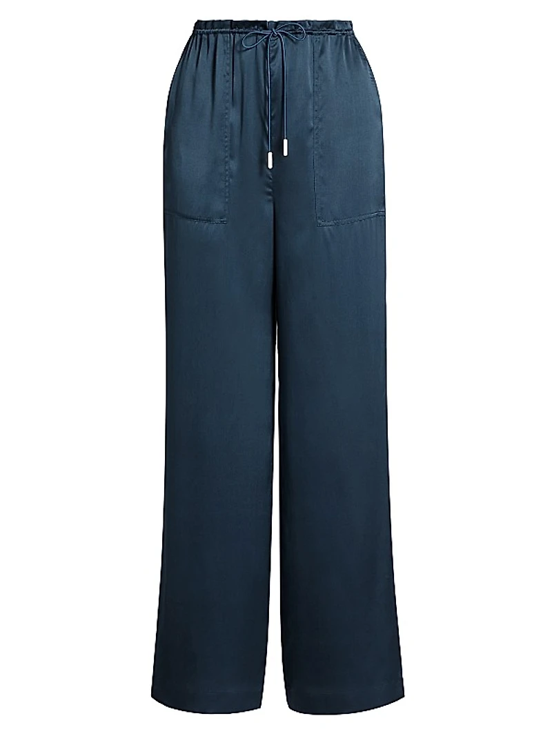 Kingston Silk Wide-Leg Pants