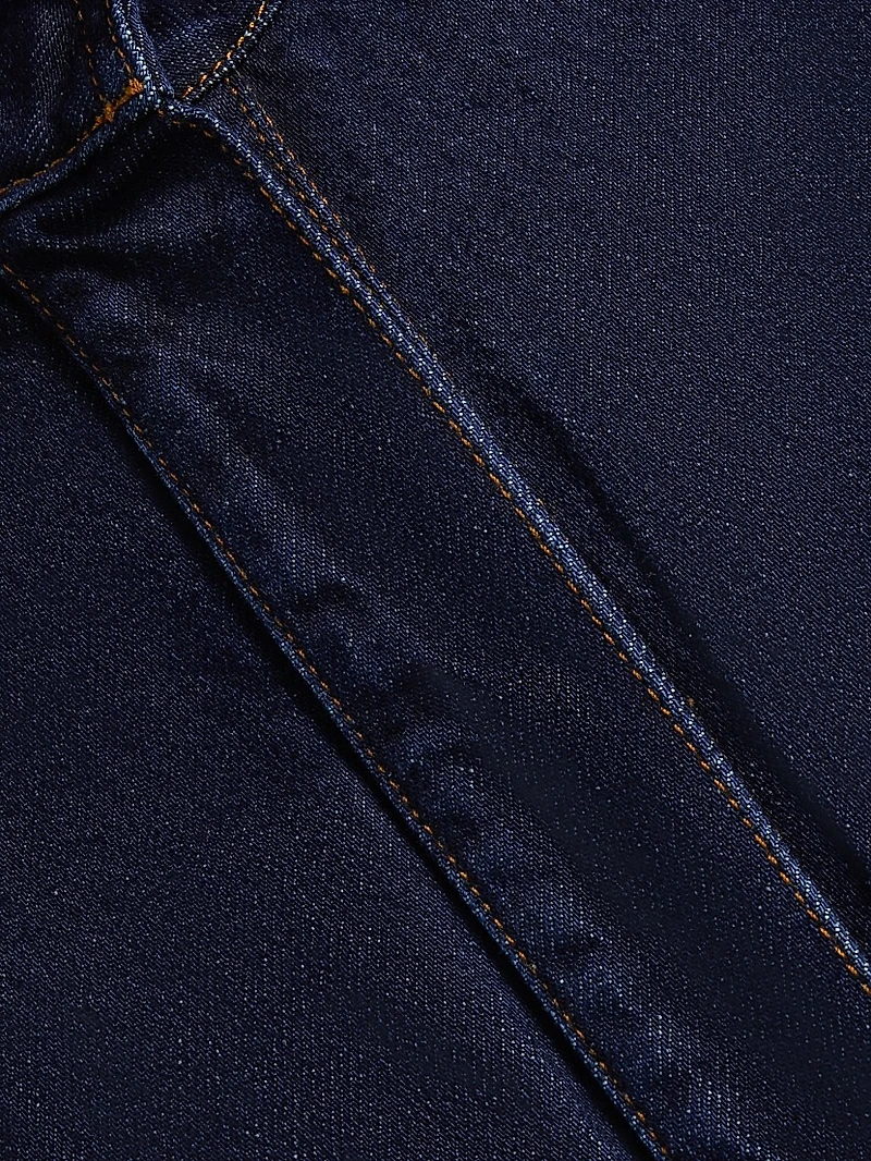 Nailah Denim Long-Sleeve Jumpsuit