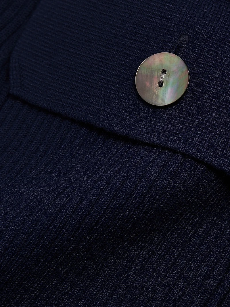 Cadence Rib-Knit Midi-Skirt