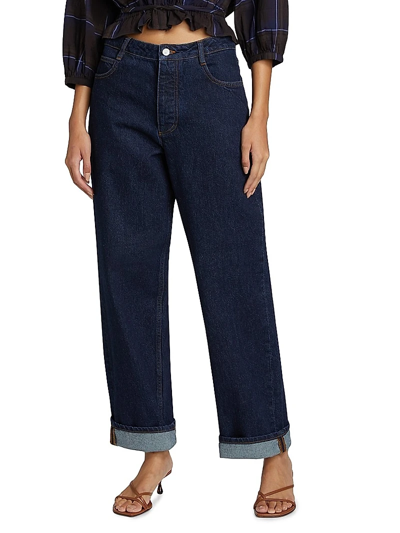 Sade Mid-Rise Straight-Leg Jeans