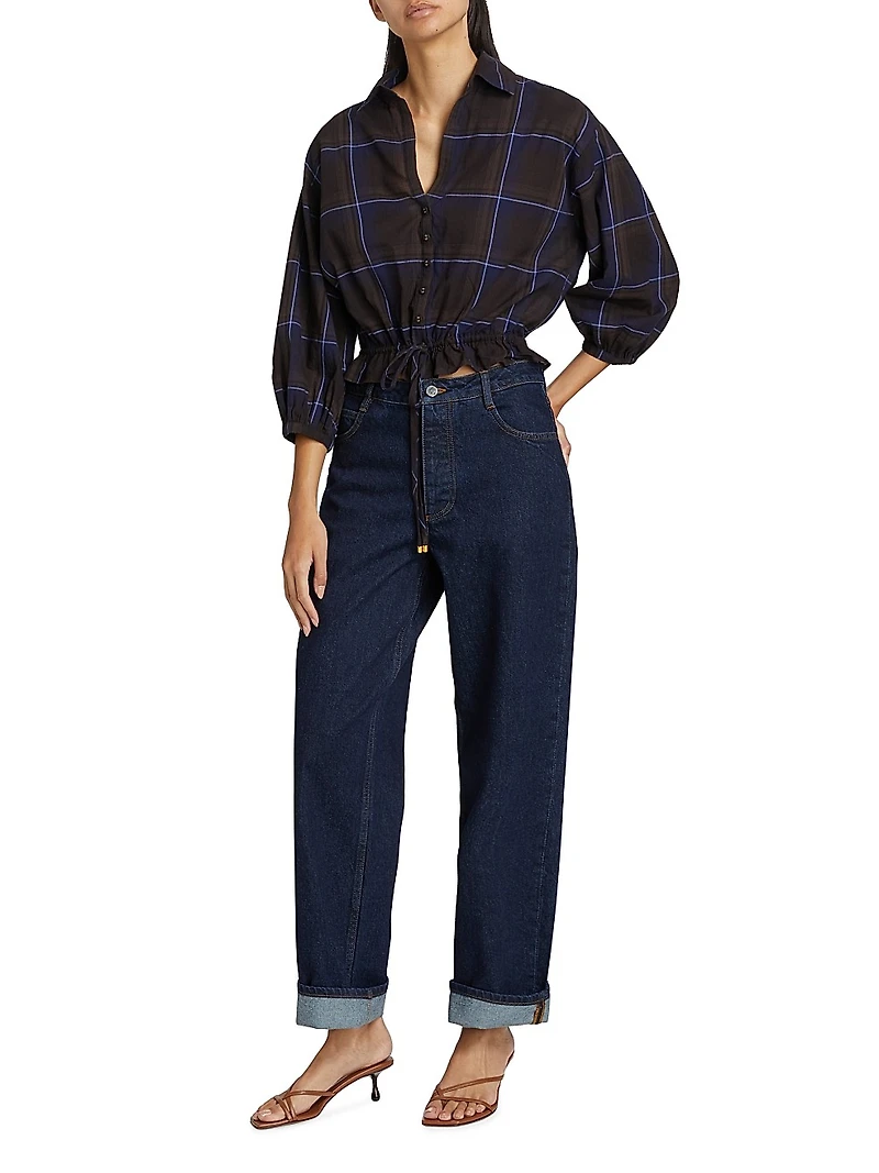 Sade Mid-Rise Straight-Leg Jeans