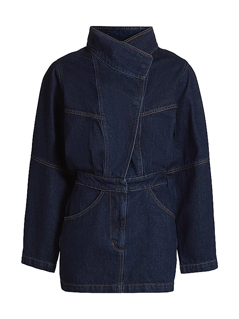 Maddix Denim Long-Sleeve Minidress
