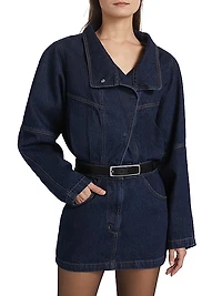 Maddix Denim Long-Sleeve Minidress
