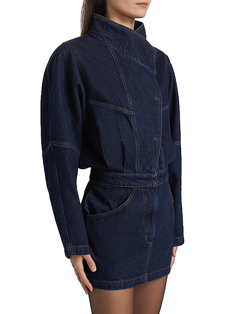 Maddix Denim Long-Sleeve Minidress