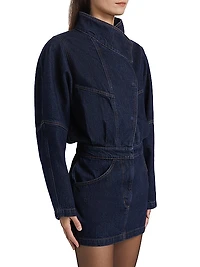 Maddix Denim Long-Sleeve Minidress