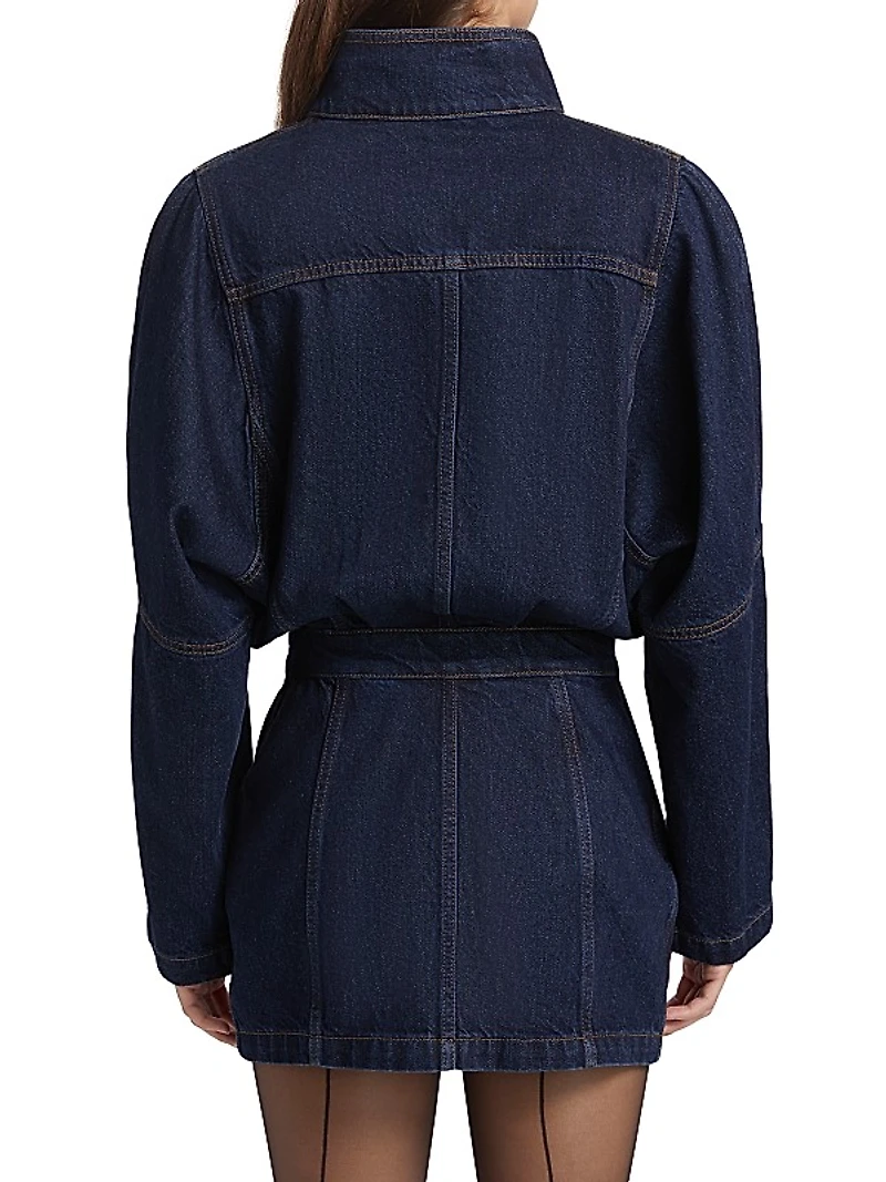 Maddix Denim Long-Sleeve Minidress