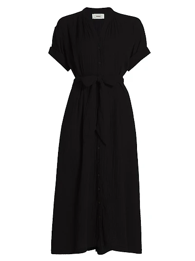 Cate Cotton Belted Maxi Dress