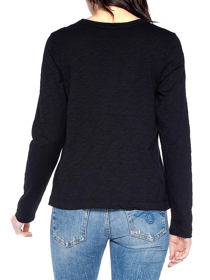 Baby Fit Long Sleeve Shrunken Crewneck Tee