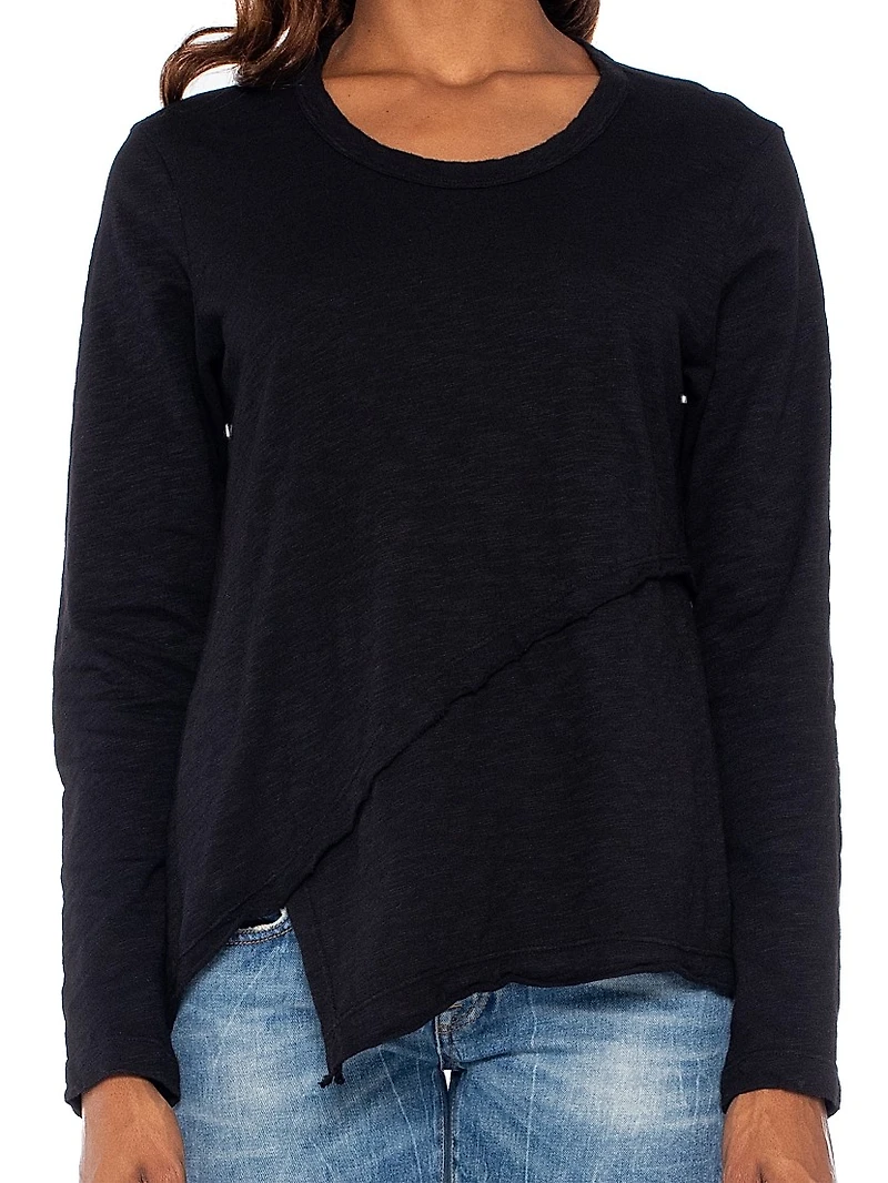 Crew Long Sleeve Easy Crossover Hem