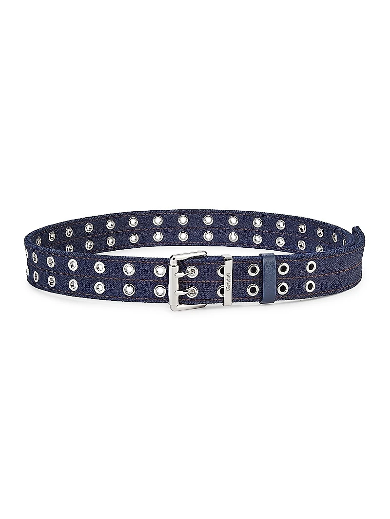 Double Eyelet Denim Belt