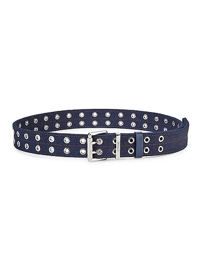 Double Eyelet Denim Belt
