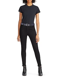Double Eyelet Denim Belt