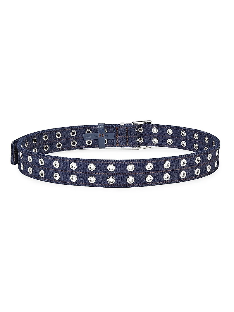 Double Eyelet Denim Belt
