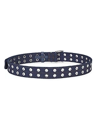 Double Eyelet Denim Belt