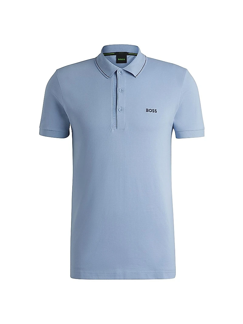 Cotton-Piqué Slim-Fit Polo Shirt with Tonal Logo