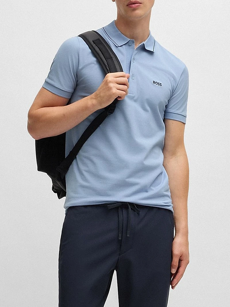 Cotton-Piqué Slim-Fit Polo Shirt with Tonal Logo