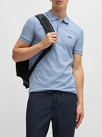 Cotton-Piqué Slim-Fit Polo Shirt with Tonal Logo