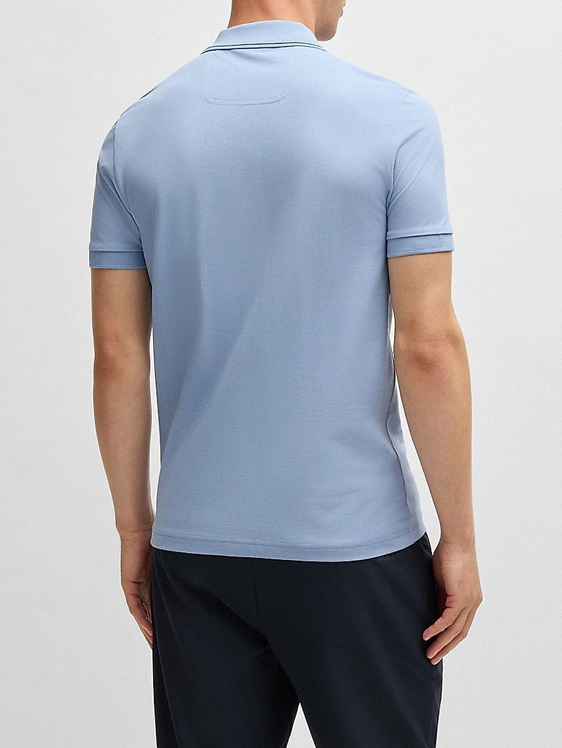 Cotton-Piqué Slim-Fit Polo Shirt with Tonal Logo