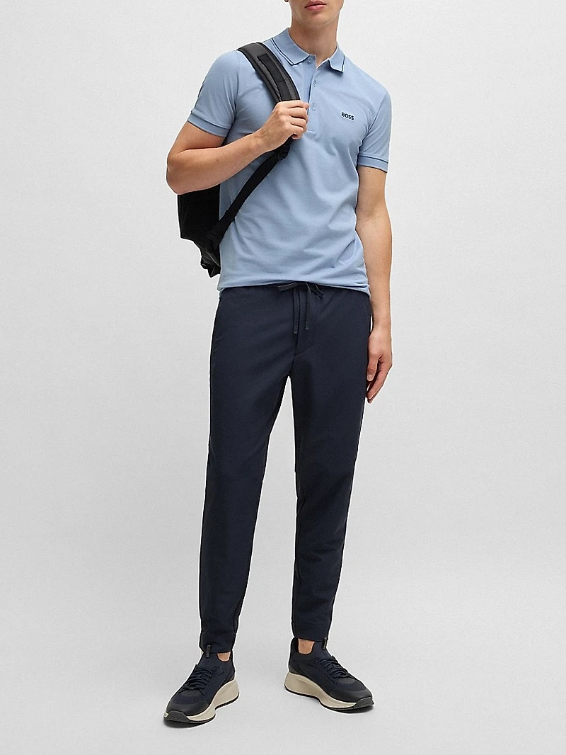 Cotton-Piqué Slim-Fit Polo Shirt with Tonal Logo