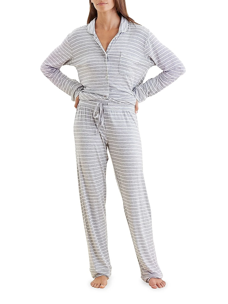 Kate Striped Drawstring Pajamas