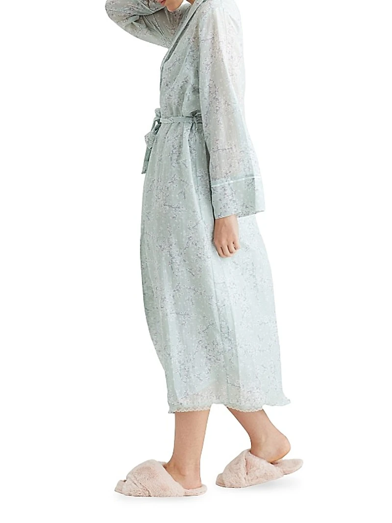 Cheri Blossom Silk-Blend Robe