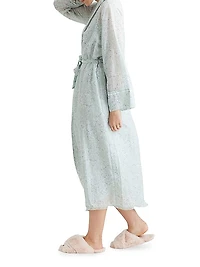Cheri Blossom Silk-Blend Robe