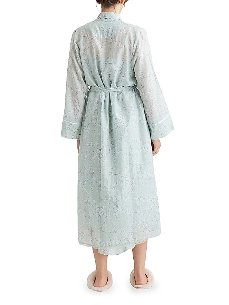 Cheri Blossom Silk-Blend Robe