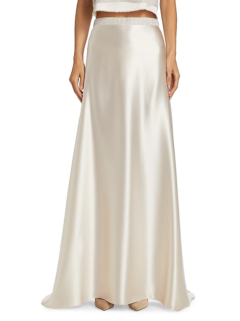 Gemma Satin Maxi Skirt