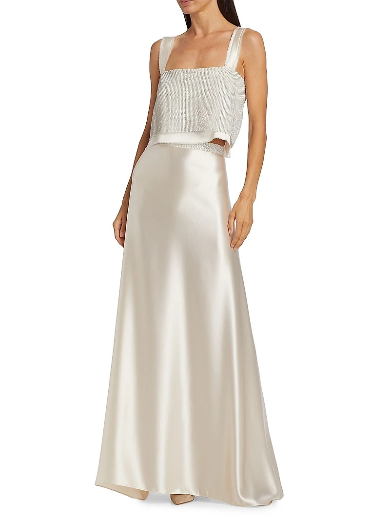 Gemma Satin Maxi Skirt