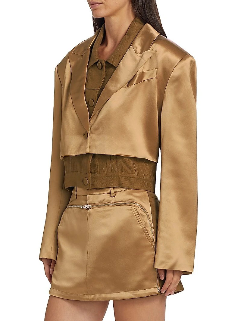 Neel Satin Layered Jacket