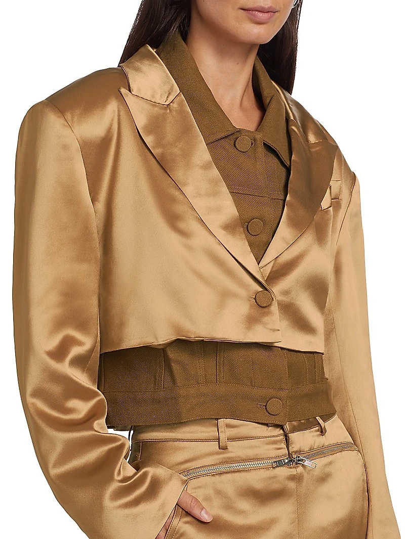 Neel Satin Layered Jacket