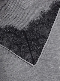 Wool-Organza Mock-Turtleneck Midi-Dress