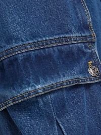 Denim Tapered-Leg Utility Jeans