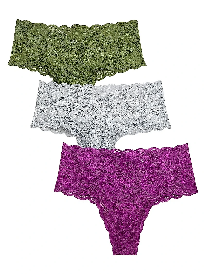 Never Say Lace 3-Pack Thongs