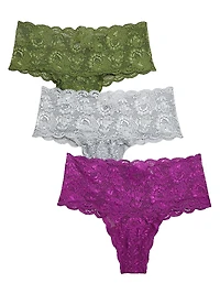 Never Say Lace 3-Pack Thongs