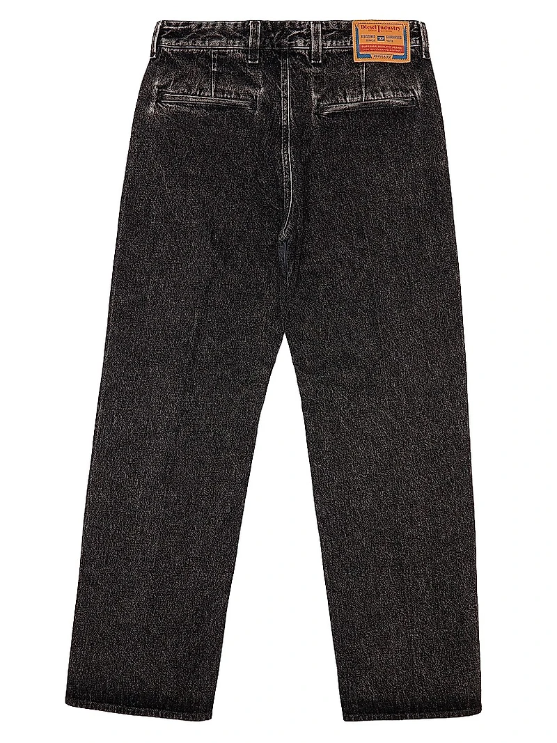 Coated Straight-Leg Jeans