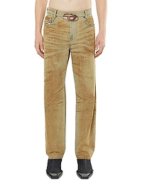 Washed Straight-Leg Jeans