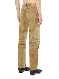 Washed Straight-Leg Jeans