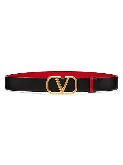 Reversible VLogo Signature Belt Glossy Calfskin 30MM