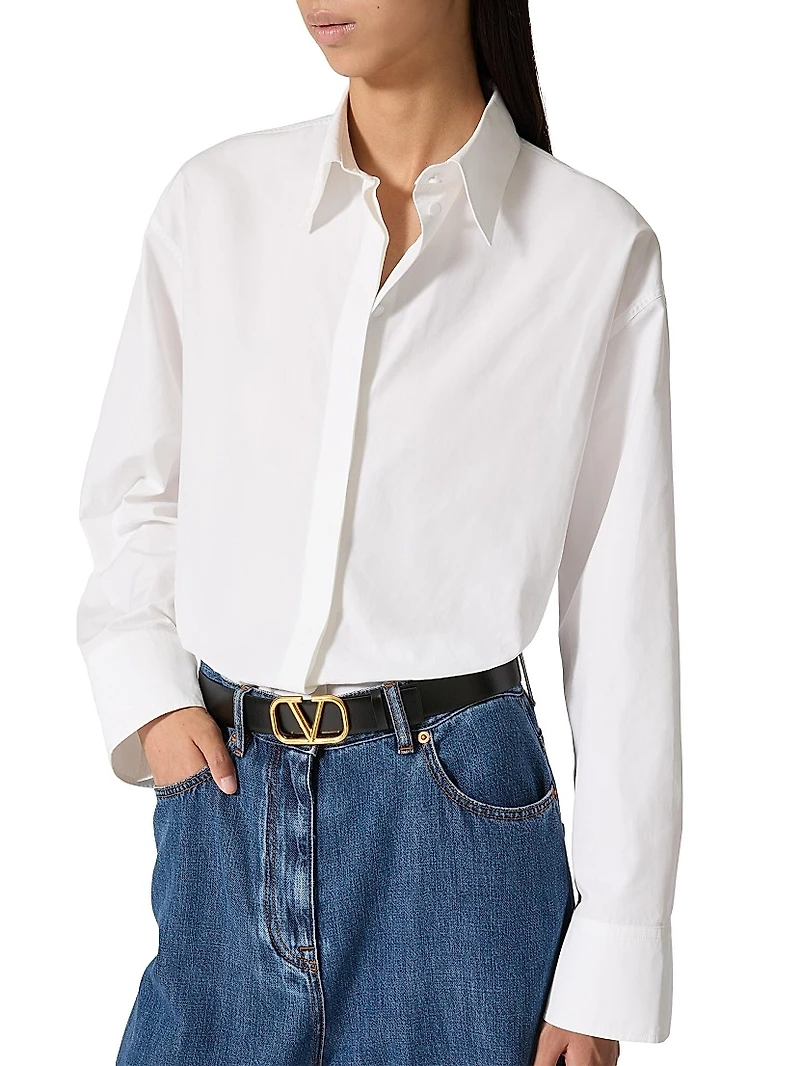 Reversible VLogo Signature Belt Glossy Calfskin 30MM