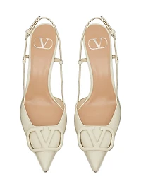 VLogo Signature Patent Leather Slingback Pumps