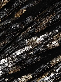 Sequin Tulle Sleeveless Midi-Dress