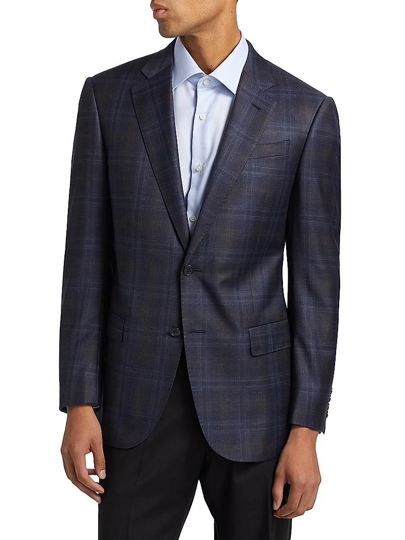 Plaid Virgin Wool Sportcoat