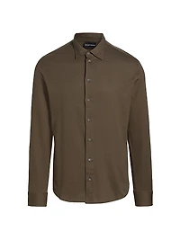 Melange Solid Cotton Shirt