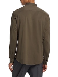 Melange Solid Cotton Shirt