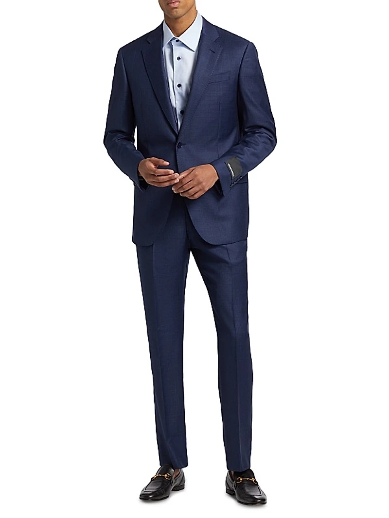 Logo Wool Single-Breasted Suit