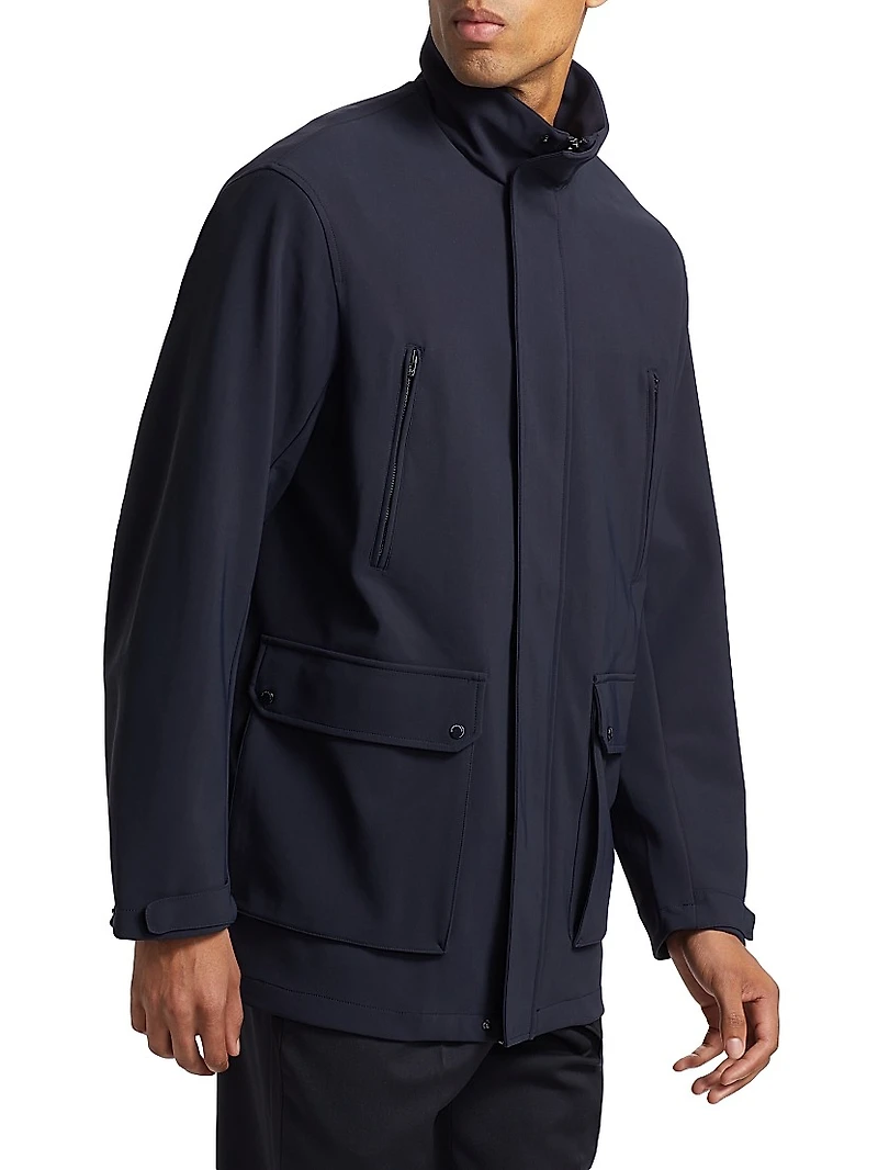 Caban Stand-Collar Jacket